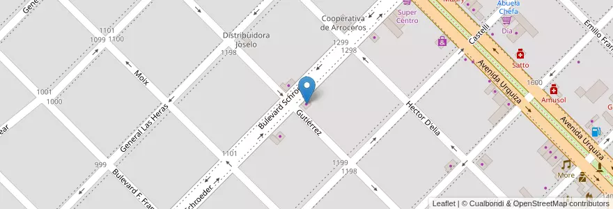 Mapa de ubicacion de El Ciervo en Аргентина, Междуречье, Departamento Colón, Distrito Segundo, Villa Elisa, Villa Elisa.