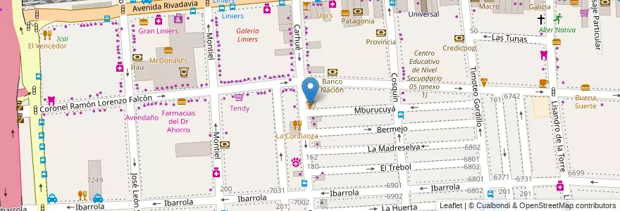 Mapa de ubicacion de El Ciervo, Liniers en Argentine, Ciudad Autónoma De Buenos Aires, Comuna 9, Buenos Aires.