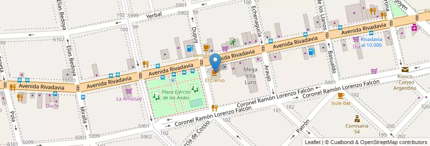 Mapa de ubicacion de El Ciervo, Villa Luro en Argentinien, Ciudad Autónoma De Buenos Aires, Comuna 9, Buenos Aires, Comuna 10.