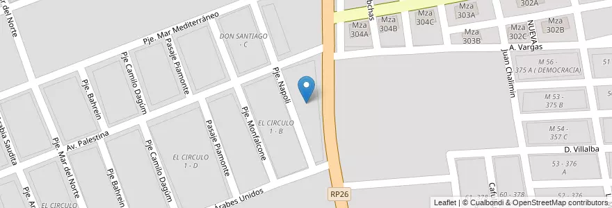 Mapa de ubicacion de EL CIRCULO 1 - A en Аргентина, Сальта, Capital, Municipio De Salta, Salta.