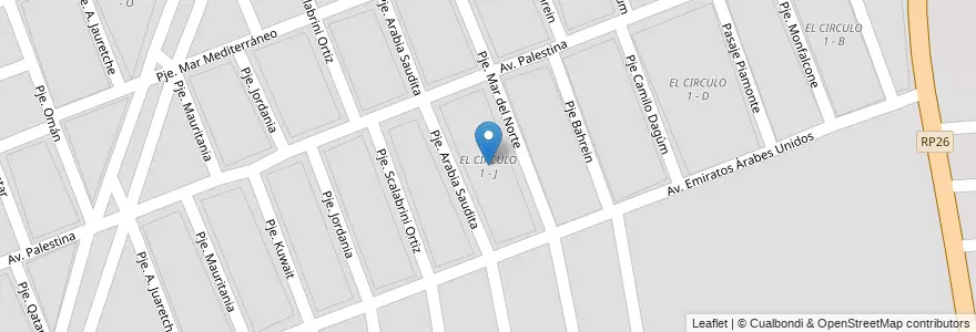 Mapa de ubicacion de EL CIRCULO 1 - J en Arjantin, Salta, Capital, Municipio De Salta, Salta.
