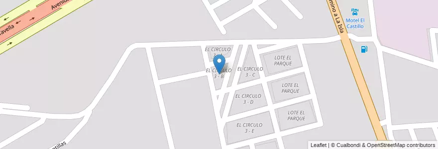 Mapa de ubicacion de EL CIRCULO 3 - B en 阿根廷, Salta, Capital, Municipio De Salta, Salta.