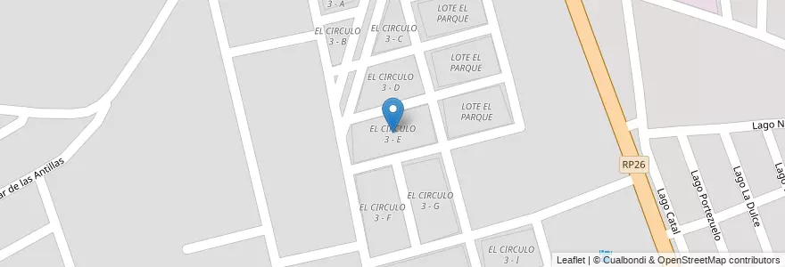 Mapa de ubicacion de EL CIRCULO 3 - E en アルゼンチン, サルタ州, Capital, Municipio De Salta, Salta.