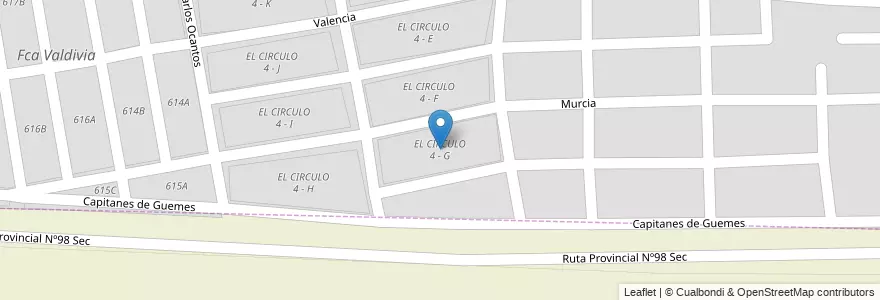 Mapa de ubicacion de EL CIRCULO 4 - G en Аргентина, Сальта, Capital, Municipio De Salta, Salta.