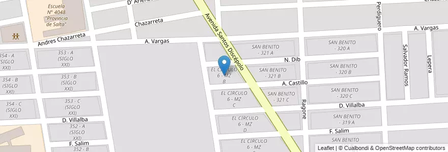 Mapa de ubicacion de EL CIRCULO 6 - MZ B en Argentina, Salta, Capital, Municipio De Salta, Salta.