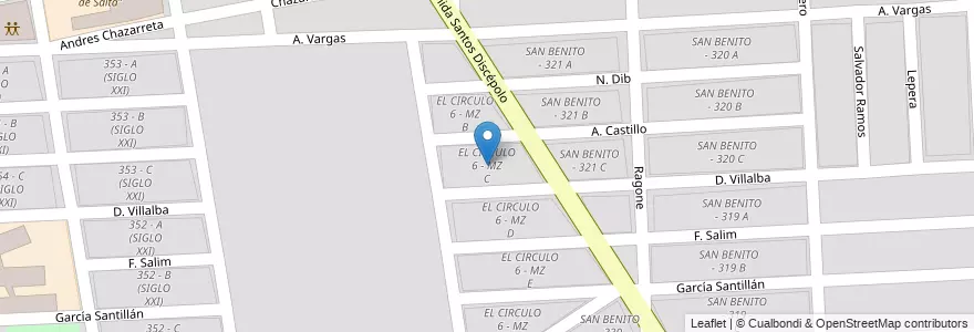 Mapa de ubicacion de EL CIRCULO 6 - MZ C en 阿根廷, Salta, Capital, Municipio De Salta, Salta.