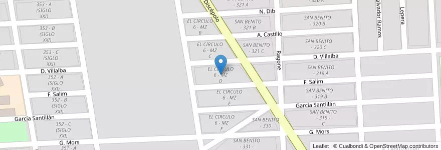 Mapa de ubicacion de EL CIRCULO 6 - MZ D en アルゼンチン, サルタ州, Capital, Municipio De Salta, Salta.