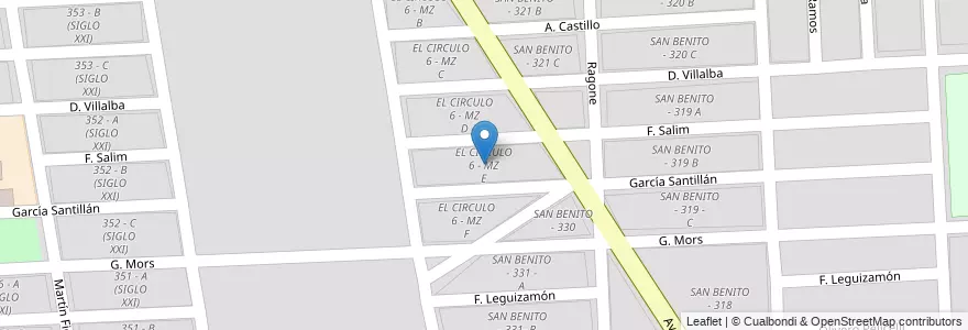 Mapa de ubicacion de EL CIRCULO 6 - MZ E en Argentina, Salta, Capital, Municipio De Salta, Salta.