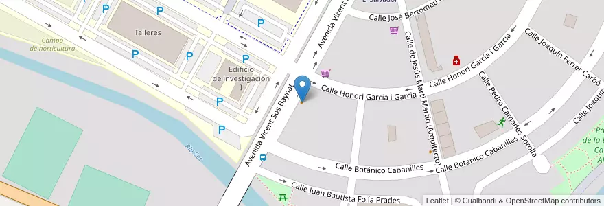 Mapa de ubicacion de El Círculo del Café en スペイン, バレンシア州, Castelló / Castellón, La Plana Alta, Castelló De La Plana.