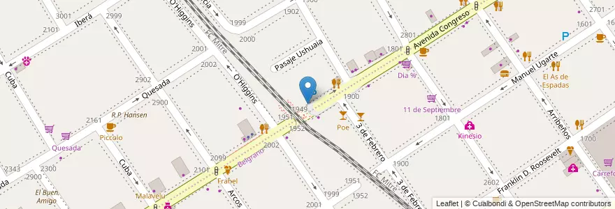 Mapa de ubicacion de El Cisne, Nuñez en 阿根廷, Ciudad Autónoma De Buenos Aires, 布宜诺斯艾利斯, Comuna 13.