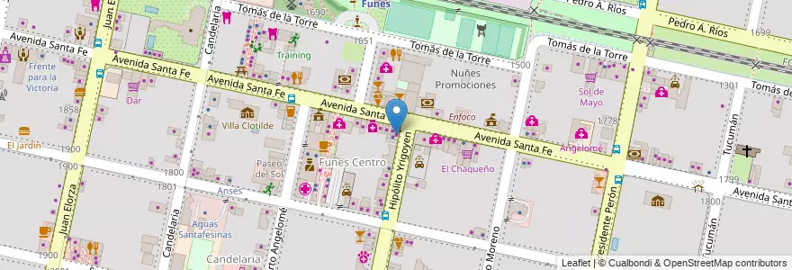 Mapa de ubicacion de El Clásico en آرژانتین, سانتافه, Departamento Rosario, Municipio De Funes, Funes.