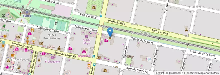 Mapa de ubicacion de El Clásico en آرژانتین, سانتافه, Departamento Rosario, Municipio De Funes, Funes.