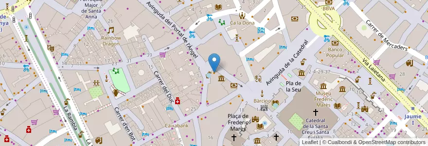Mapa de ubicacion de El Clercle en Spanje, Catalonië, Barcelona, Barcelonès, Barcelona.