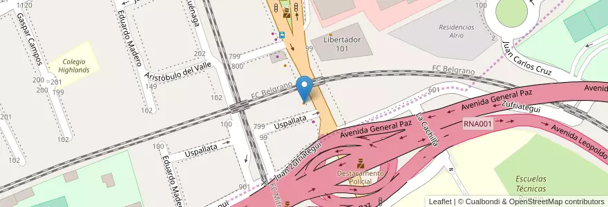 Mapa de ubicacion de El Club de la Milanesa en Argentinië, Partido De Vicente López, Comuna 13, Vicente López.