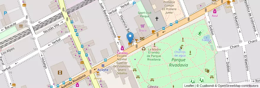 Mapa de ubicacion de El Club de la Milanesa, Caballito en 阿根廷, Ciudad Autónoma De Buenos Aires, 布宜诺斯艾利斯, Comuna 6.