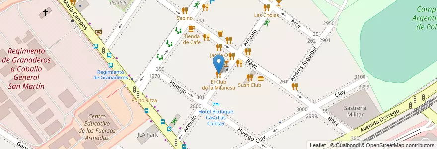 Mapa de ubicacion de El Club de la Milanesa, Palermo en アルゼンチン, Ciudad Autónoma De Buenos Aires, ブエノスアイレス, Comuna 14.