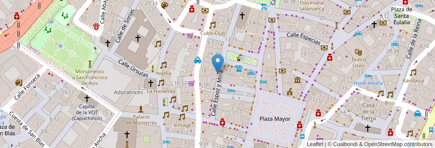 Mapa de ubicacion de El Club Náutico en 西班牙, Castilla Y León, Salamanca, Campo De Salamanca, Salamanca.