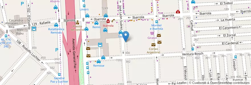 Mapa de ubicacion de El Coco, Liniers en Arjantin, Ciudad Autónoma De Buenos Aires, Buenos Aires.