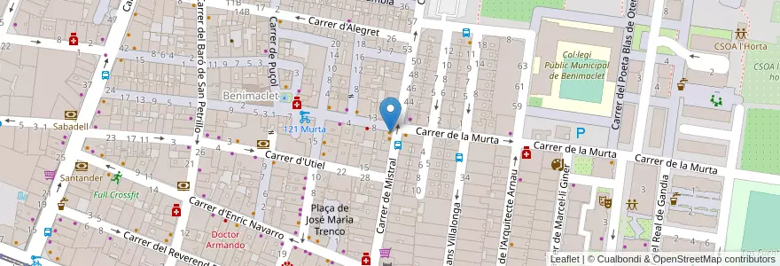 Mapa de ubicacion de El Colmado en スペイン, バレンシア州, València / Valencia, Comarca De València, València.