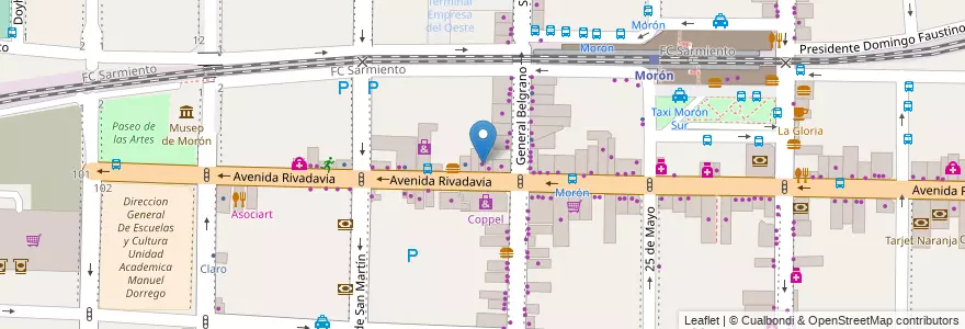 Mapa de ubicacion de El Comienzo en Arjantin, Buenos Aires, Partido De Morón, Morón.