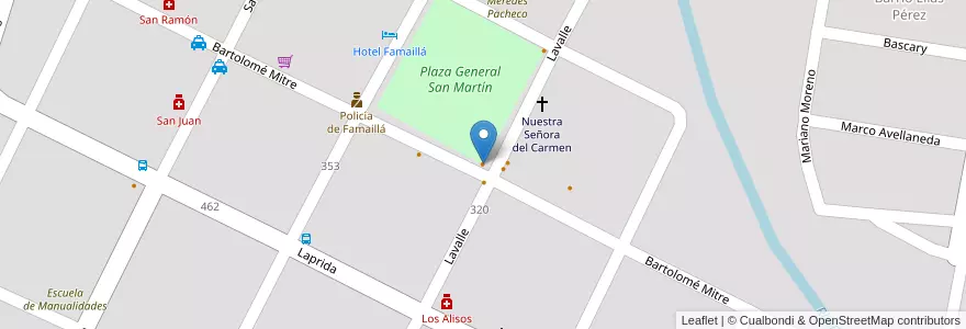 Mapa de ubicacion de El Condor Bar en Argentine, Tucumán, Departamento Famaillá, Municipio De Famaillá, Famaillá.