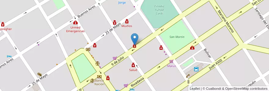Mapa de ubicacion de El Condor III en Argentinië, Córdoba, Departamento Ischilín, Pedanía Toyos, Municipio De Deán Funes.