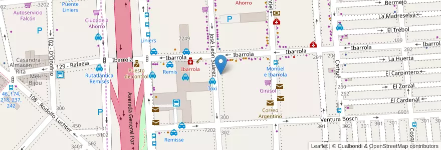 Mapa de ubicacion de El Conejo, Liniers en آرژانتین, Ciudad Autónoma De Buenos Aires, Buenos Aires.