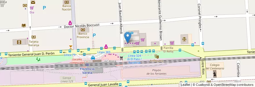 Mapa de ubicacion de El Corral en Argentine, Province De Buenos Aires, Partido De Florencio Varela, Florencio Varela.