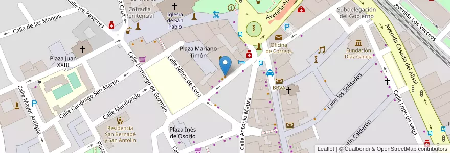 Mapa de ubicacion de El Coso en Espanha, Castela E Leão, Palencia, Campos, Palencia.