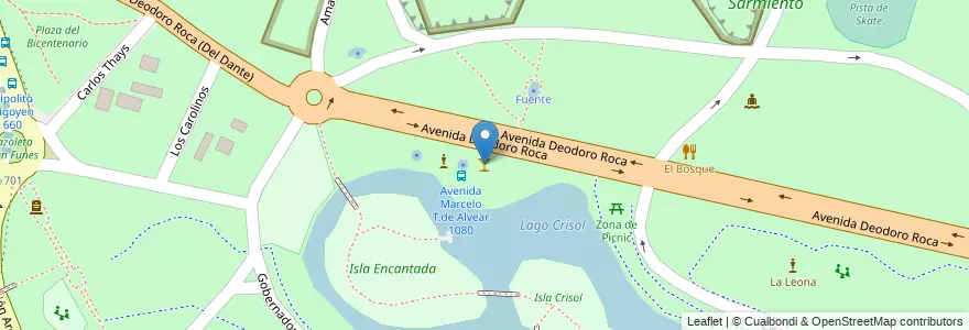 Mapa de ubicacion de El Dante en Arjantin, Córdoba, Departamento Capital, Pedanía Capital, Córdoba, Municipio De Córdoba.