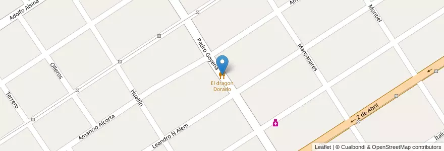 Mapa de ubicacion de El dragon Dorado en Arjantin, Buenos Aires, Partido De Almirante Brown, Burzaco.