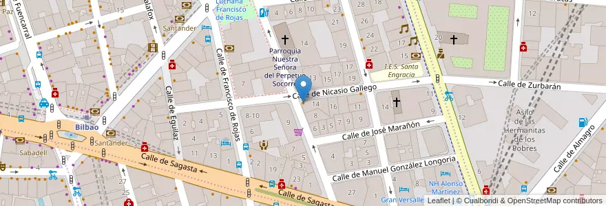 Mapa de ubicacion de El Duende de la Cerveza en Испания, Мадрид, Мадрид, Área Metropolitana De Madrid Y Corredor Del Henares, Мадрид.