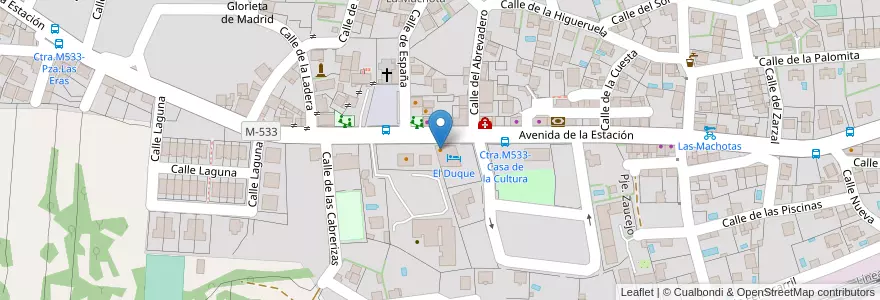 Mapa de ubicacion de El Duque en Spain, Community Of Madrid, Community Of Madrid, Sierra Oeste, Zarzalejo.