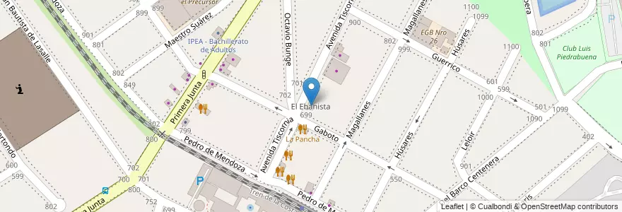 Mapa de ubicacion de El Ebanista en 阿根廷, 布宜诺斯艾利斯省, Partido De San Isidro, San Isidro.