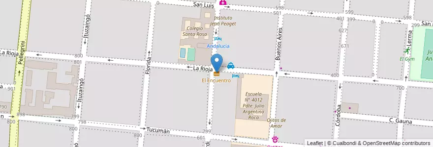 Mapa de ubicacion de El Encuentro en Arjantin, Salta, Capital, Municipio De Salta, Salta.