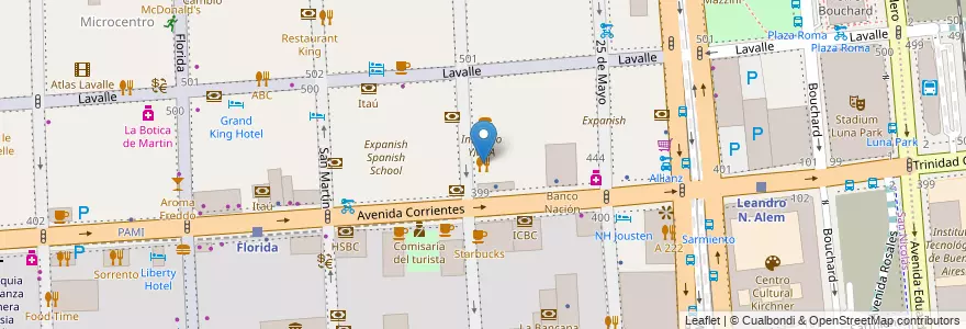 Mapa de ubicacion de El Encuentro, San Nicolas en Аргентина, Буэнос-Айрес, Comuna 1, Буэнос-Айрес.
