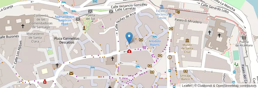 Mapa de ubicacion de El Ermitaño en スペイン, カスティーリャ＝ラ・マンチャ州, Toledo, Toledo, Toledo.