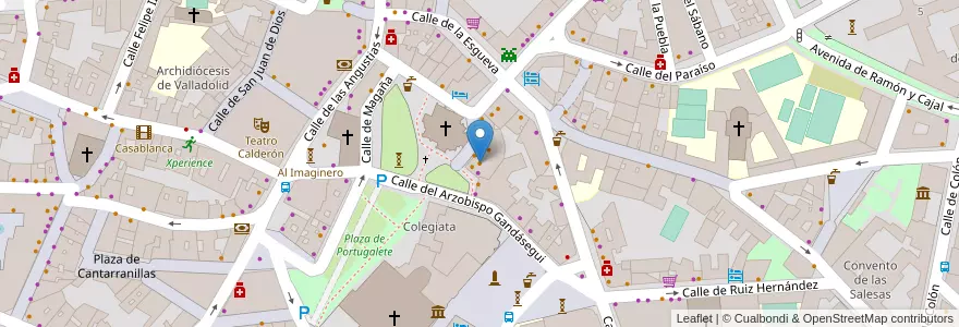 Mapa de ubicacion de El Escondite de Guille en スペイン, カスティーリャ・イ・レオン州, Valladolid, Valladolid.