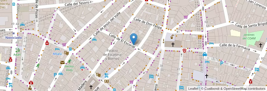Mapa de ubicacion de EL ESCORIAL, CALLE, DE,12 en Spanien, Autonome Gemeinschaft Madrid, Autonome Gemeinschaft Madrid, Área Metropolitana De Madrid Y Corredor Del Henares, Madrid.