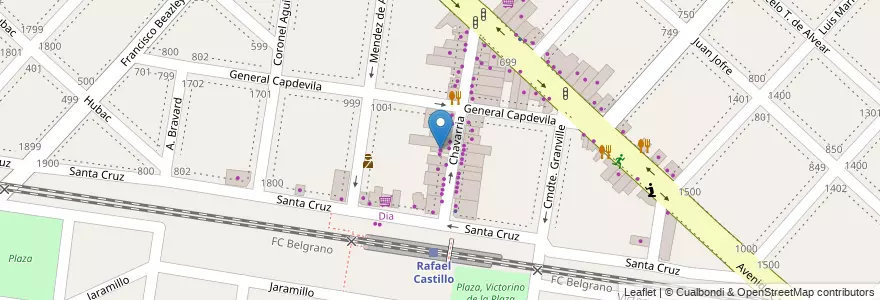 Mapa de ubicacion de El Establo en Arjantin, Buenos Aires, Partido De La Matanza, Rafael Castillo.