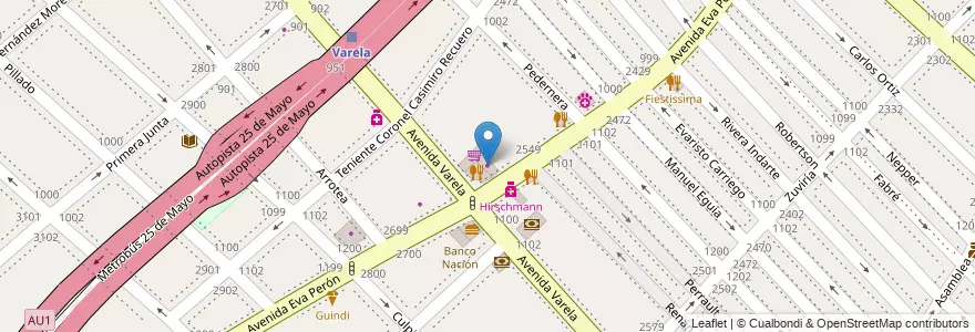 Mapa de ubicacion de El Establo, Flores en アルゼンチン, Ciudad Autónoma De Buenos Aires, Comuna 7, ブエノスアイレス.