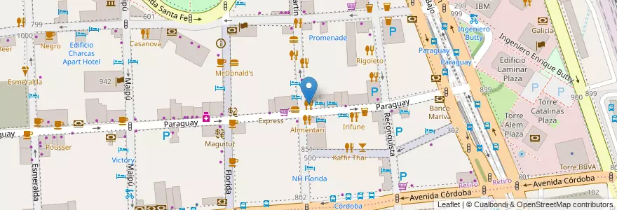 Mapa de ubicacion de El Establo, Retiro en Аргентина, Буэнос-Айрес, Comuna 1, Буэнос-Айрес.
