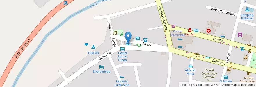 Mapa de ubicacion de El Farolito en アルゼンチン, フフイ州, Departamento Tilcara, Municipio De Tilcara.