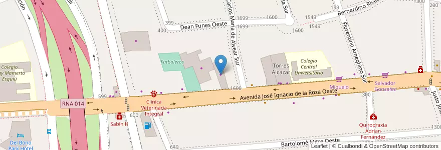Mapa de ubicacion de El Ferretón en 阿根廷, San Juan, 智利, Capital.