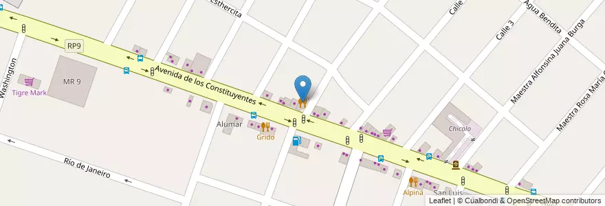 Mapa de ubicacion de El Fogón en Arjantin, Buenos Aires, Partido De Tigre, General Pacheco.