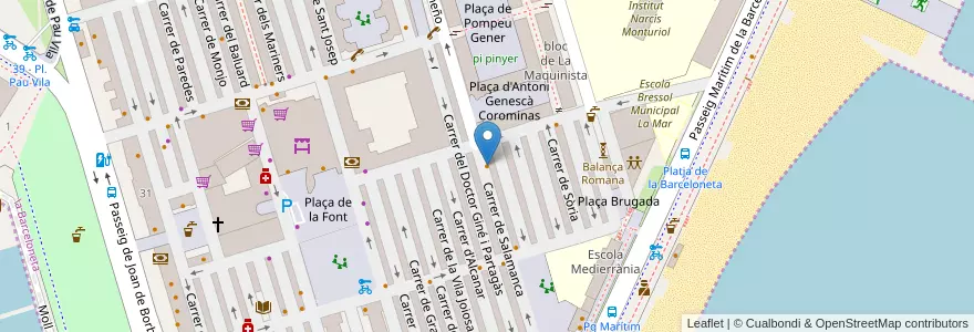 Mapa de ubicacion de El Forat en Испания, Каталония, Барселона, Барселонес, Барселона.
