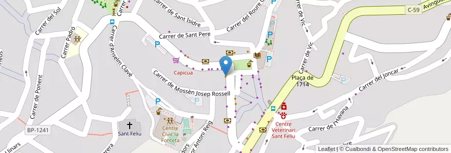 Mapa de ubicacion de El Forn d'Herber en Испания, Каталония, Барселона, Вальес-Орьенталь, Sant Feliu De Codines.