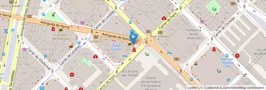 Mapa de ubicacion de El Fornet en إسبانيا, كتالونيا, برشلونة, بارسلونس, Barcelona.