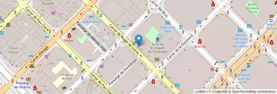 Mapa de ubicacion de El Fornet en Spanje, Catalonië, Barcelona, Barcelonès, Barcelona.