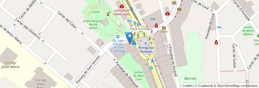 Mapa de ubicacion de el Fornet en Spagna, Catalunya, Barcelona, Barcelonès, Barcelona.